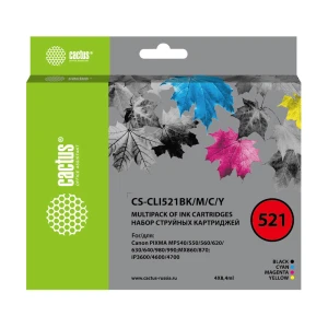 Քարթրիջ CACTUS CS-CLI521BK/M/C/Y Black,Blue,Yellow,Magenta