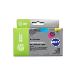 Քարթրիջ CACTUS CS-EPT0827 Black,Blue,Magenta,Yellow,Light Blue,Light Magenta