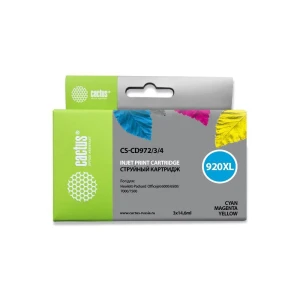 Քարթրիջ CACTUS №920XL CS-CD972/3/4 Blue,Yellow,Magenta